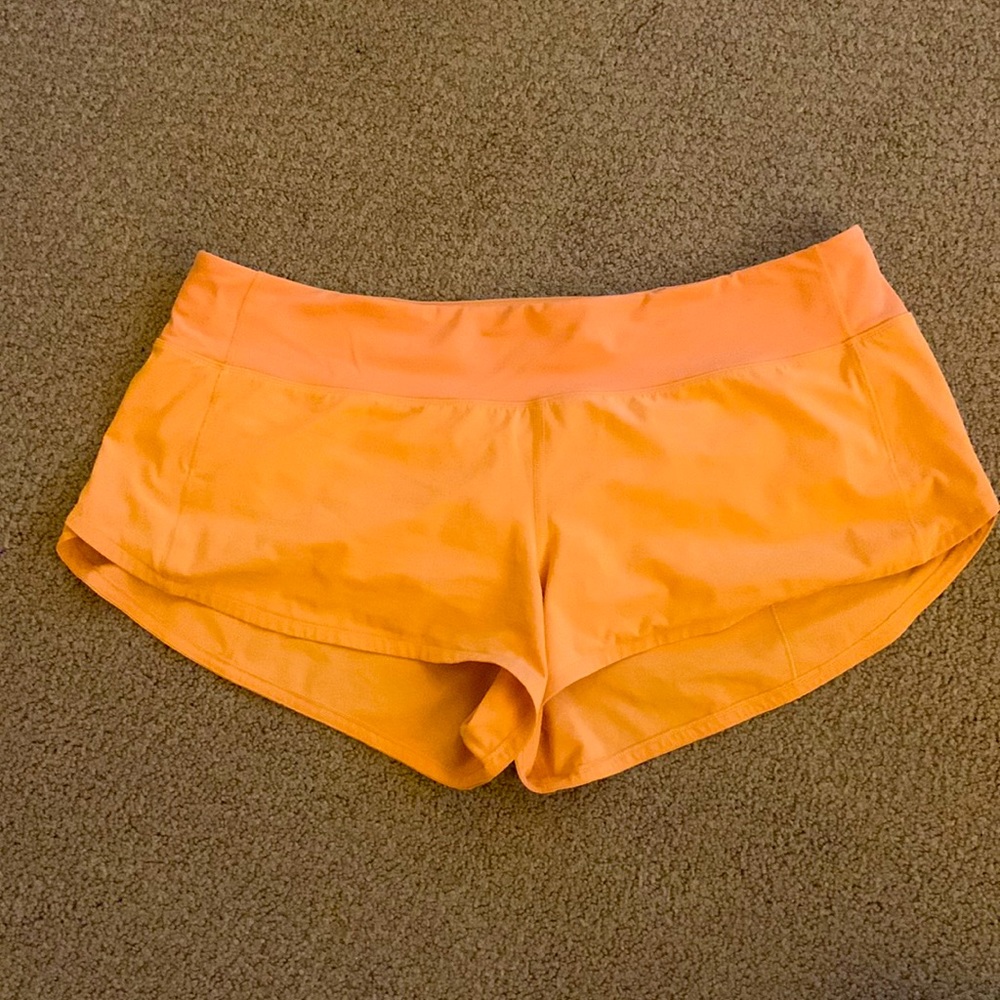 Lululemon Speed-up Shorts Orange